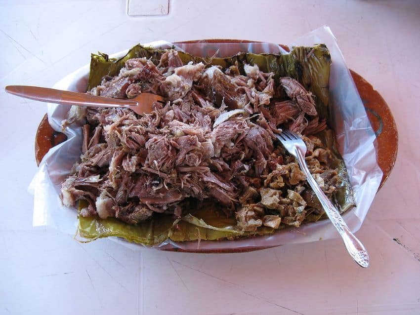 Estado por plato: Barbacoa de Hidalgo