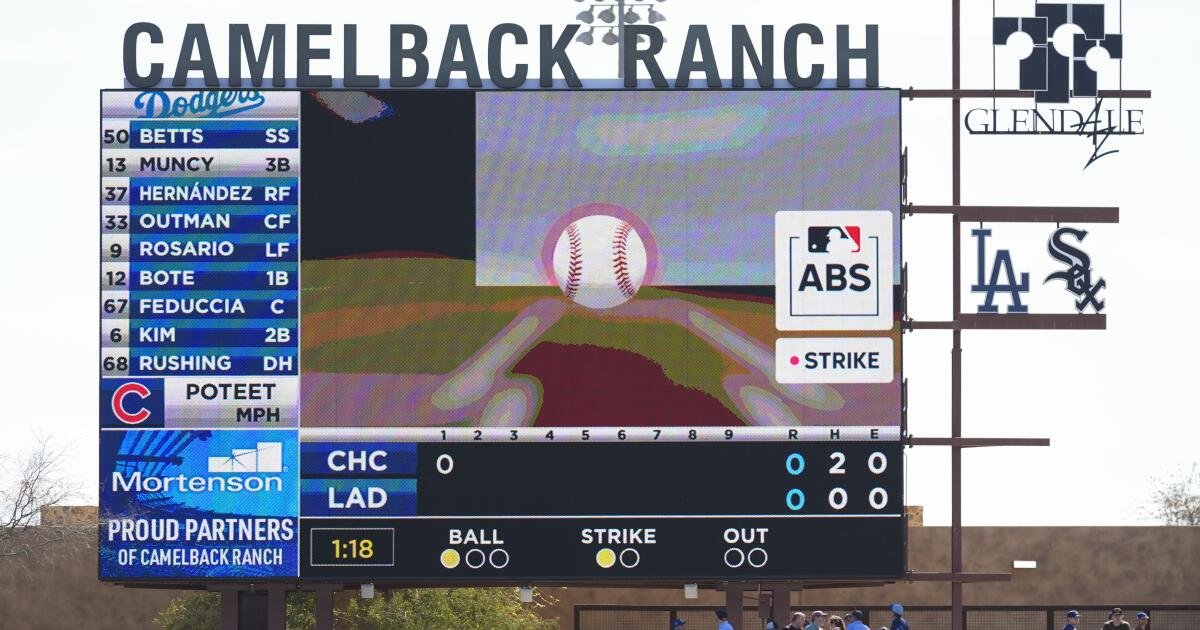 Los Dodgers visitan el sistema de desafío automatizado de Ball/Strike de MLB: «No odies la idea»