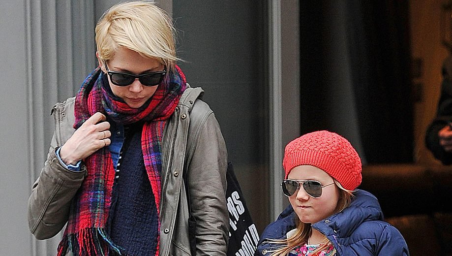 NEW YORK, NY - MARCH 06: Actress Michelle Williams and her daughter Matilda Ledger as seen on March 6, 2013 in New York City. (Photo by NCP/Star Max/FilmMagic)