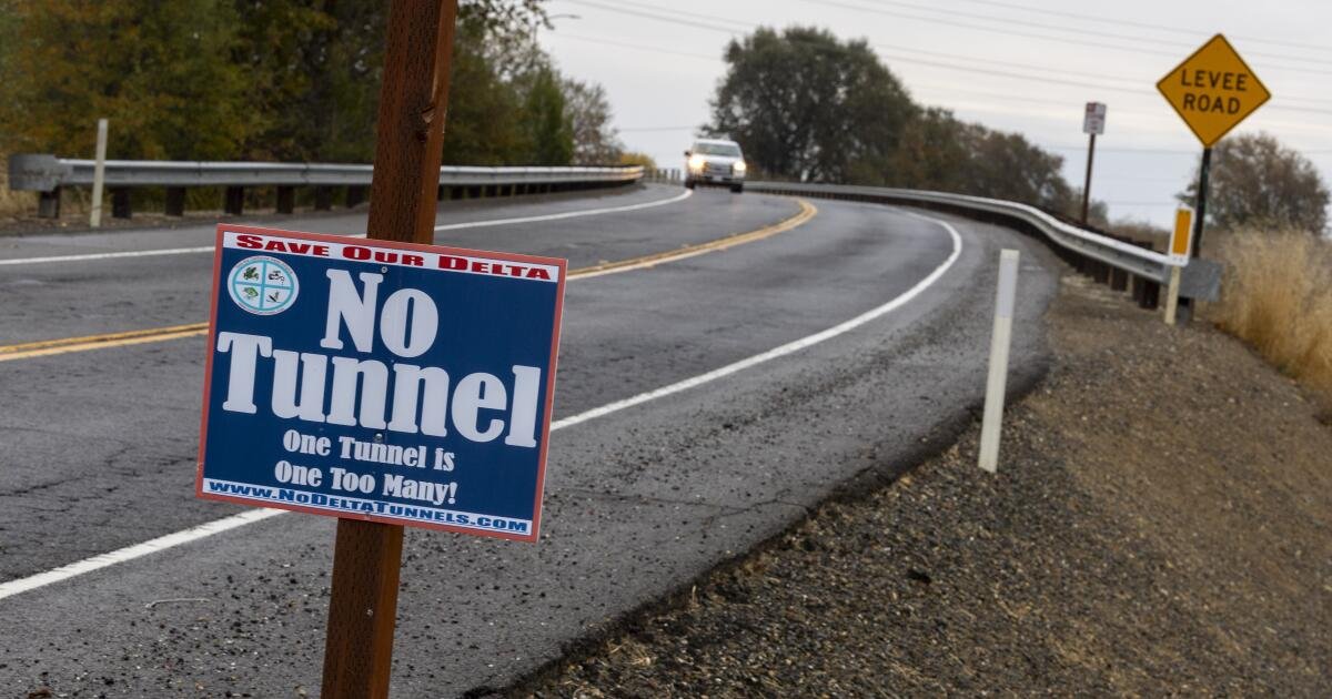 Los legisladores del área del área de Delta prometen luchar contra los planes de Newsom para un túnel de agua de $ 20 mil millones