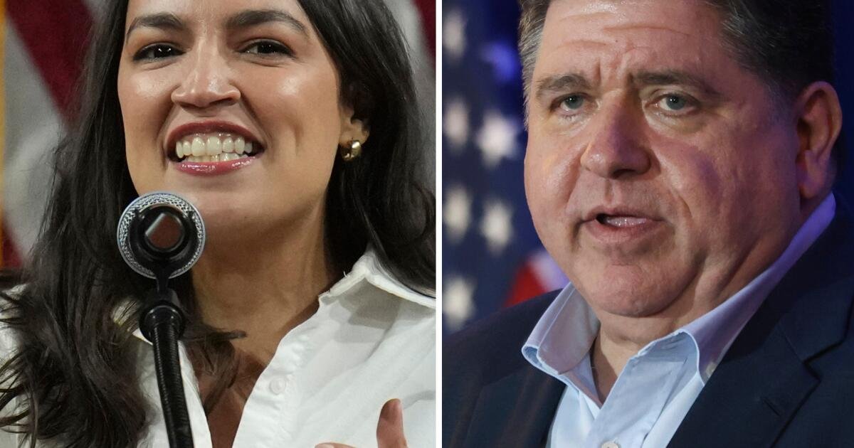 Pritzker y Ocasio-Cortez: un multimillonario y un ex cantinero emergen como líderes de resistencia de Trump