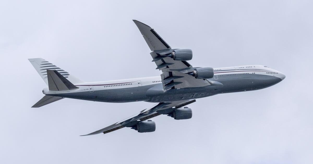 Según los informes, Trump aceptará un avión de la familia gobernante de Qatar para su posible uso como Air Force One