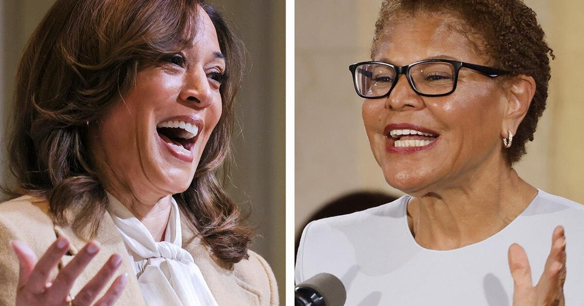 Se ve bien para Kamala Harris, no tanto para Karen Bass, muestra la encuesta