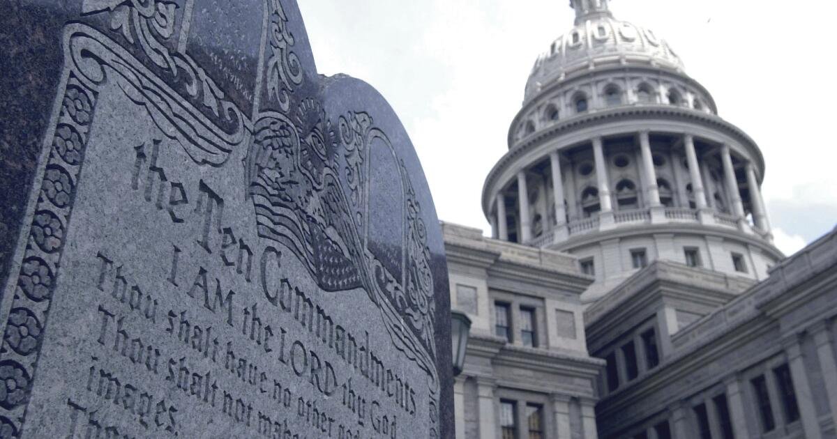 Texas Push para exigir diez mandamientos en las aulas de escuelas públicas borra el voto clave