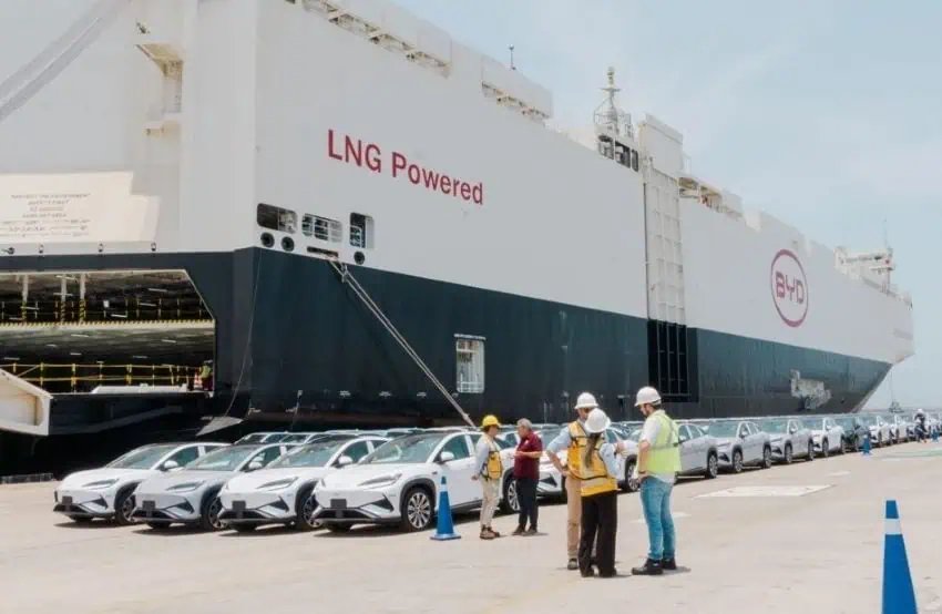 El primer envío de BYD a México en la empresa, las marcas de embarcaciones de la compañía ‘hito’ para la expansión de EV