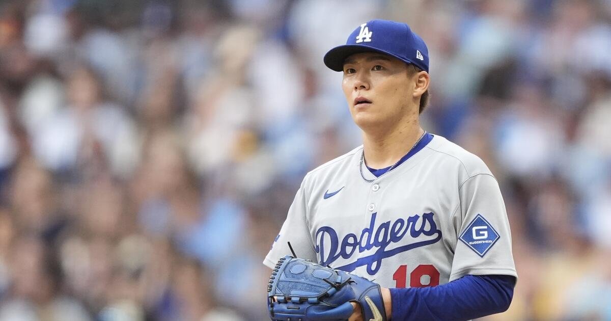Los Dodgers no pueden superar la horrible primera entrada de Yoshinobu Yamamoto, Fall to Brewers