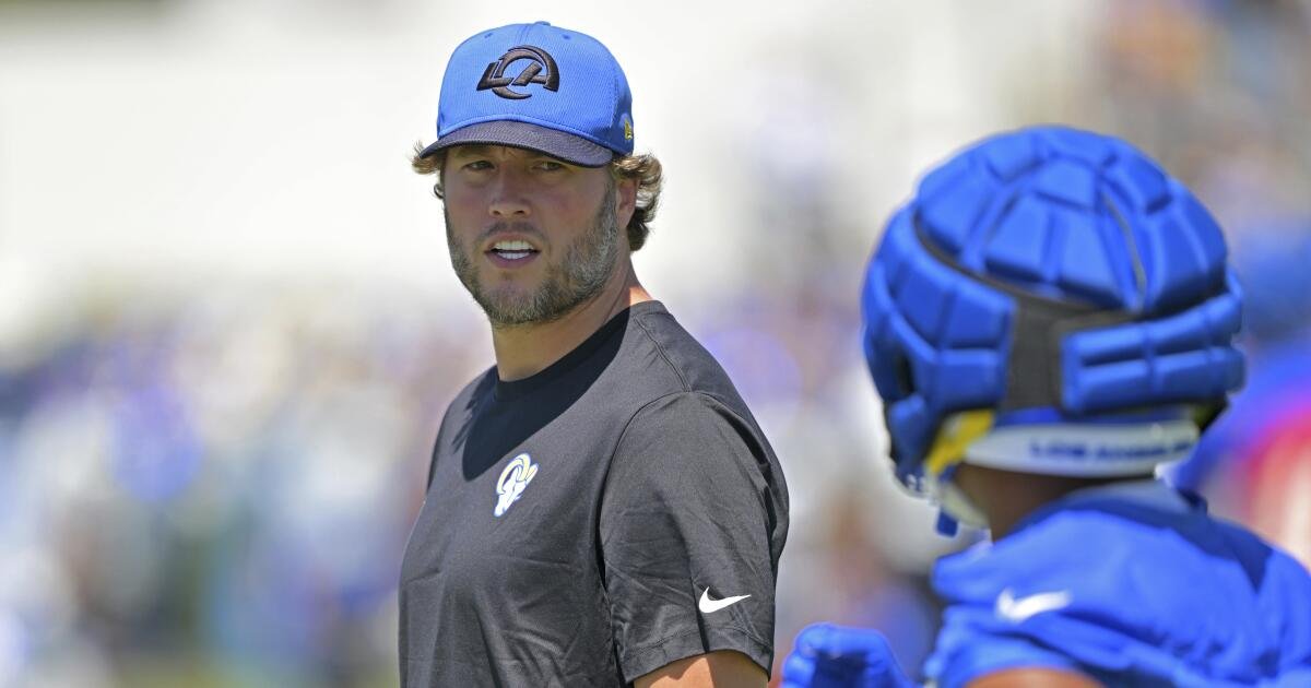 Matthew Stafford no participará en la práctica conjunta de Rams con Cowboys