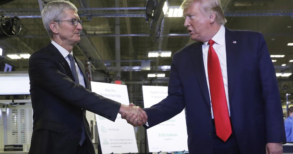 Apple cometerá otros $ 100 mil millones para la fabricación de EE. UU., Dice la Casa Blanca