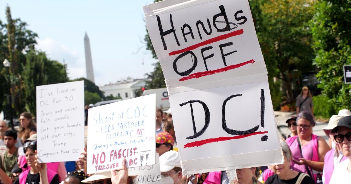 Por supuesto, Trump quiere flexionarse en DC ¿Dónde están los demócratas para detenerlo?