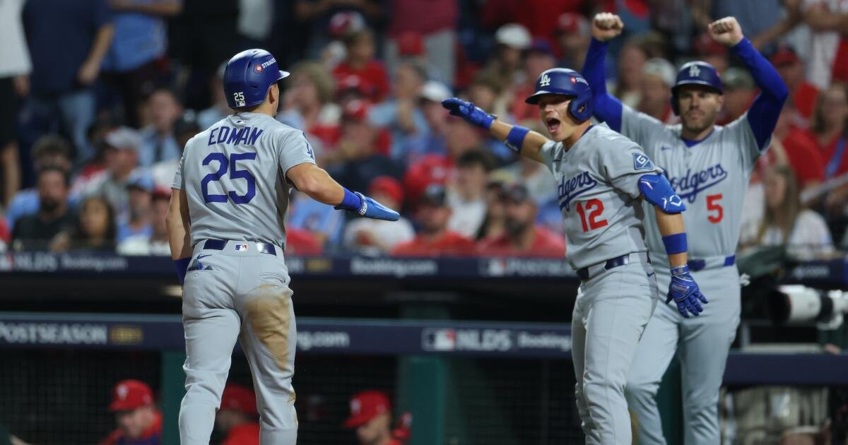Los Dodgers muestran su resistencia nuevamente en la victoria de regreso del Juego 1 de NLDS sobre los Filis