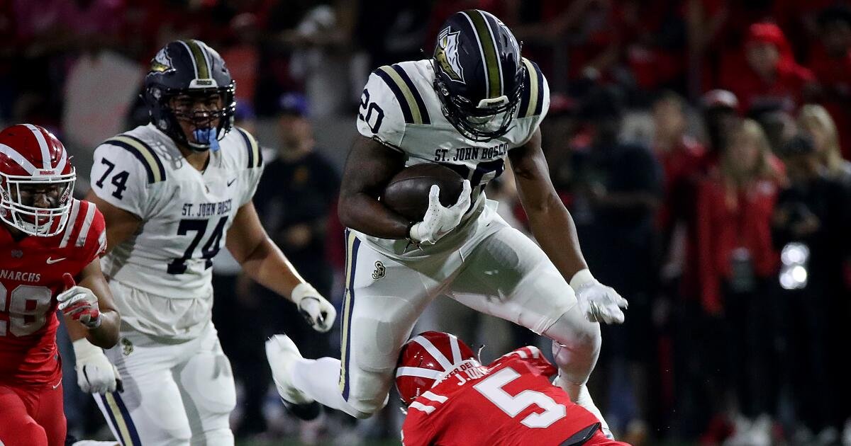 El ranking de los 25 mejores fútbol americano de escuelas secundarias del Times