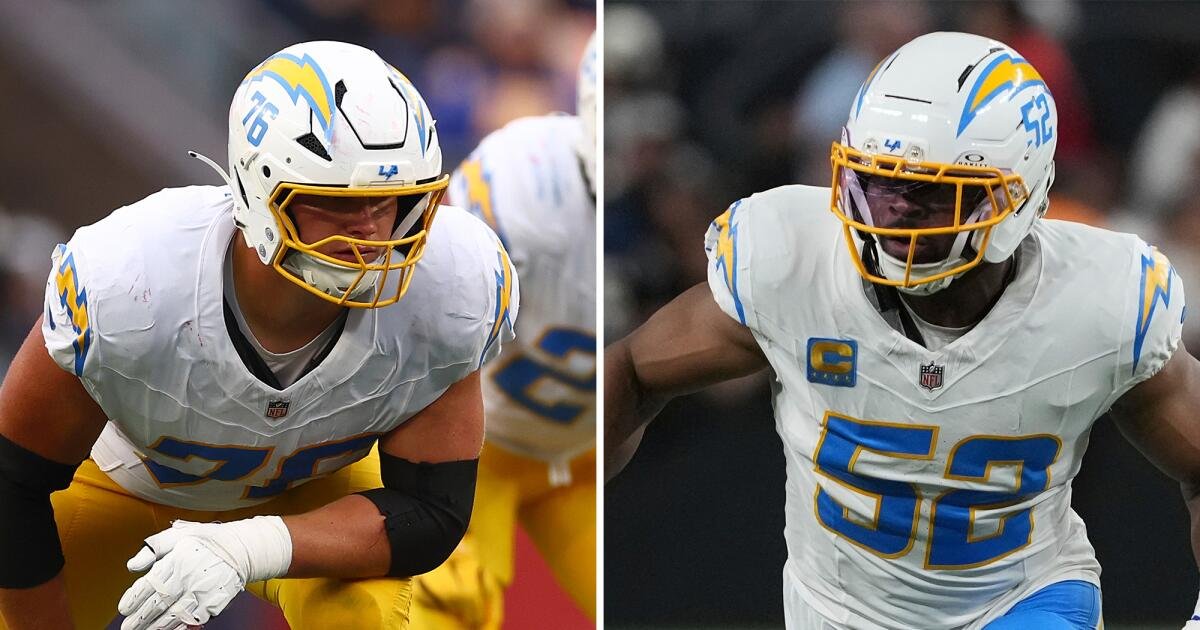 Khalil Mack figura como cuestionable para Chargers vs. Colts; Joe Alt duda