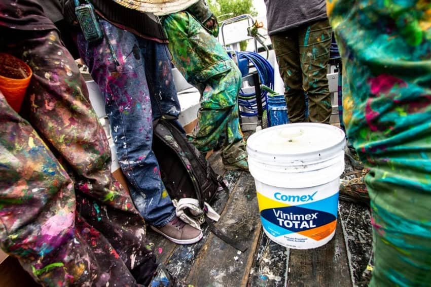 Comex paint splattered on pants