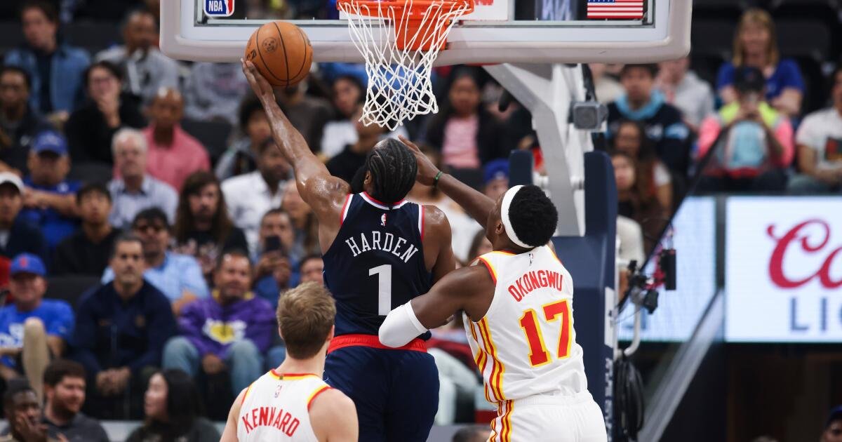 James Harden logra un triple-doble, pero los Clippers pierden su quinto partido consecutivo
