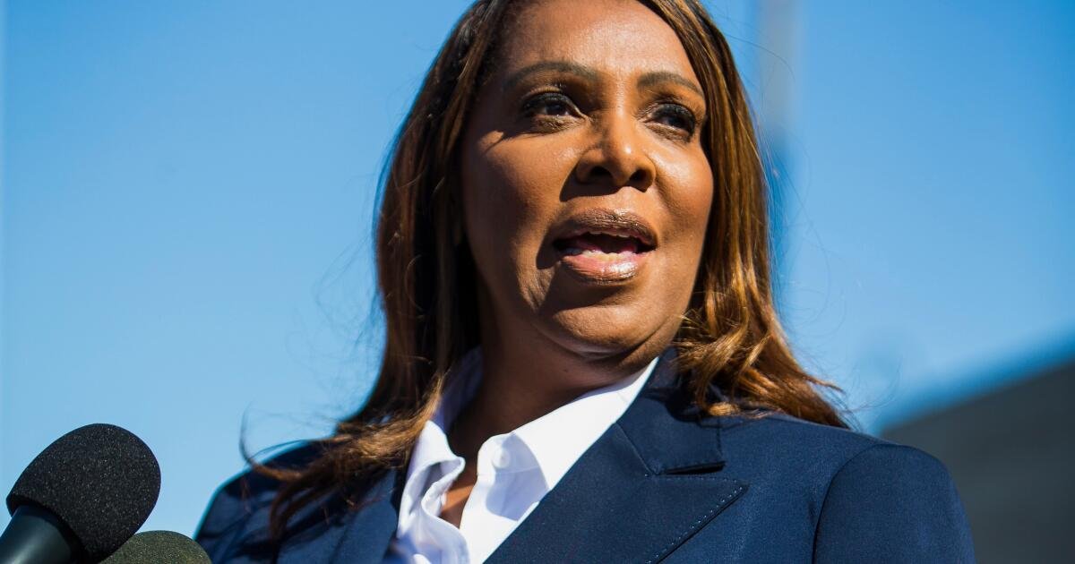 El Departamento de Justicia nuevamente no logra volver a acusar al fiscal de Nueva York. General Letitia James, dice fuente de AP